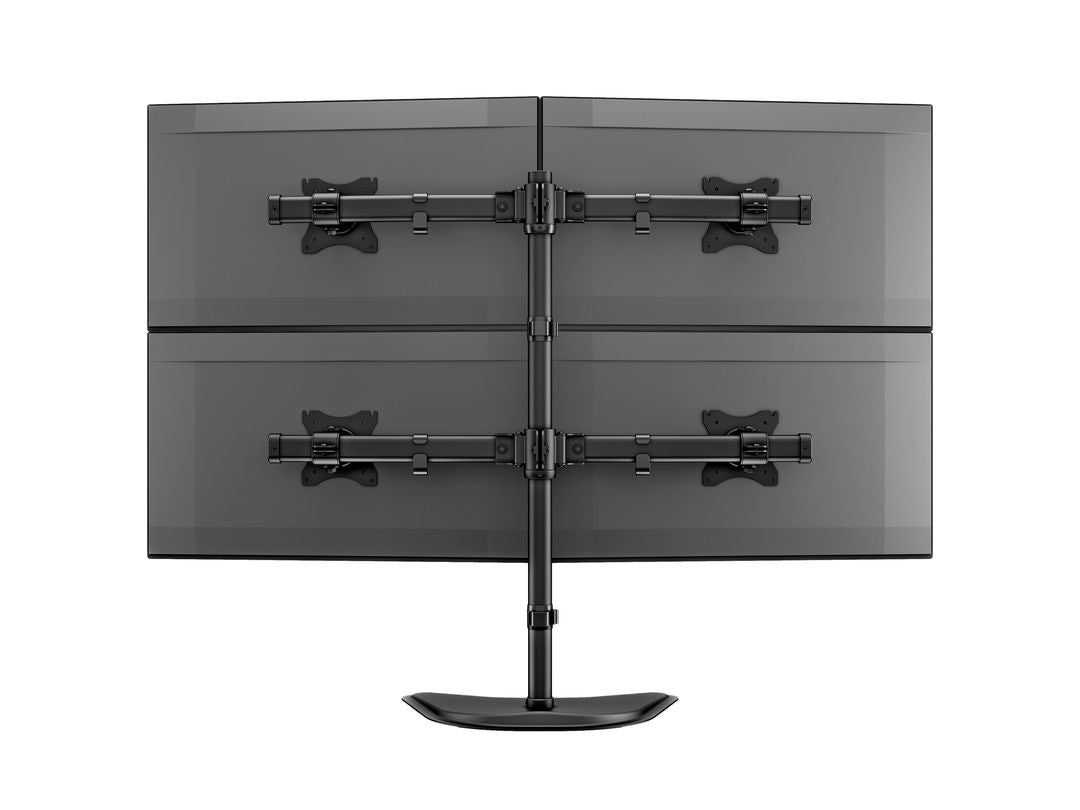 Multibrackets basic 3347 – Standfuss, 4 Monitore, bis 27", VESA 75 × 75 mm, 8 kg, drehbar, höhenverstellbar