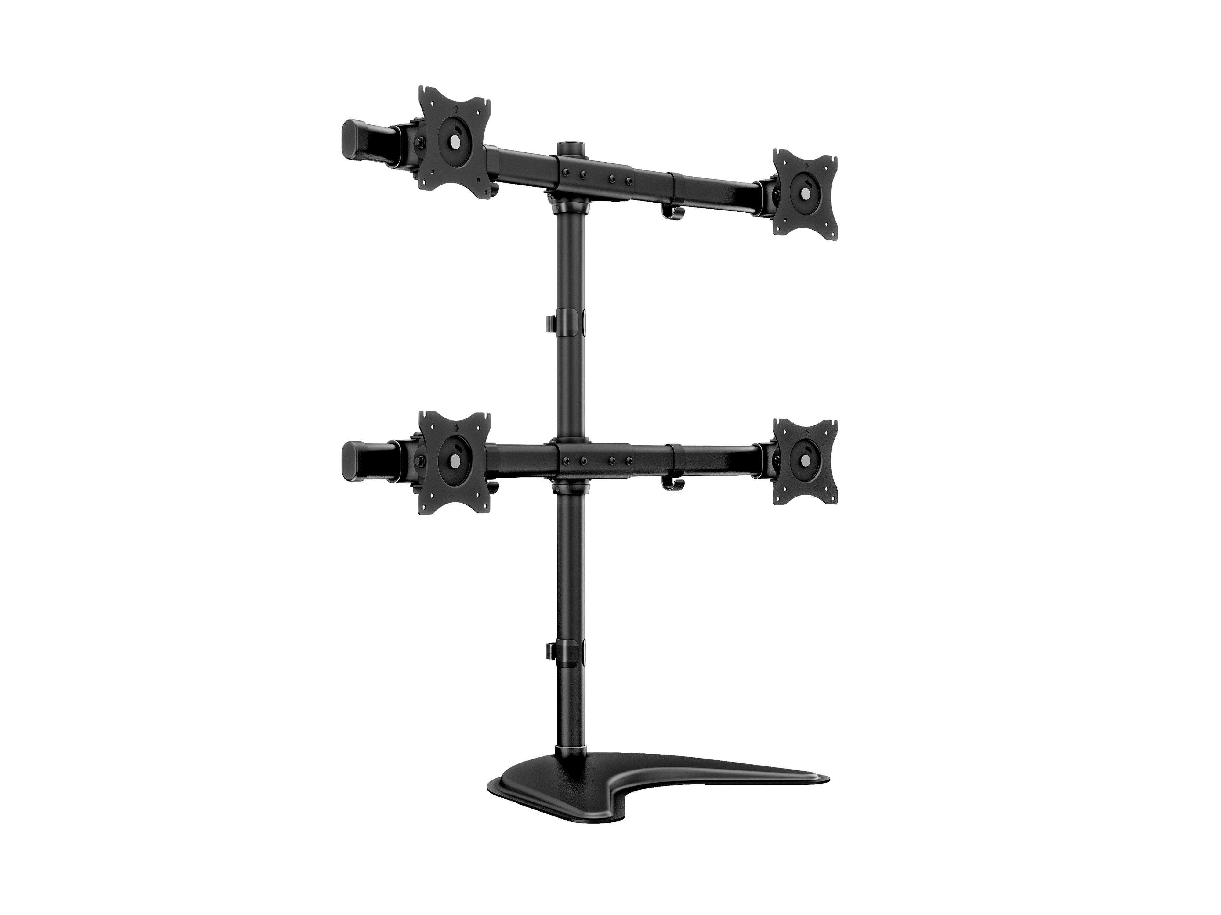 Multibrackets basic 3347 – Standfuss, 4 Monitore, bis 27", VESA 75 × 75 mm, 8 kg, drehbar, höhenverstellbar