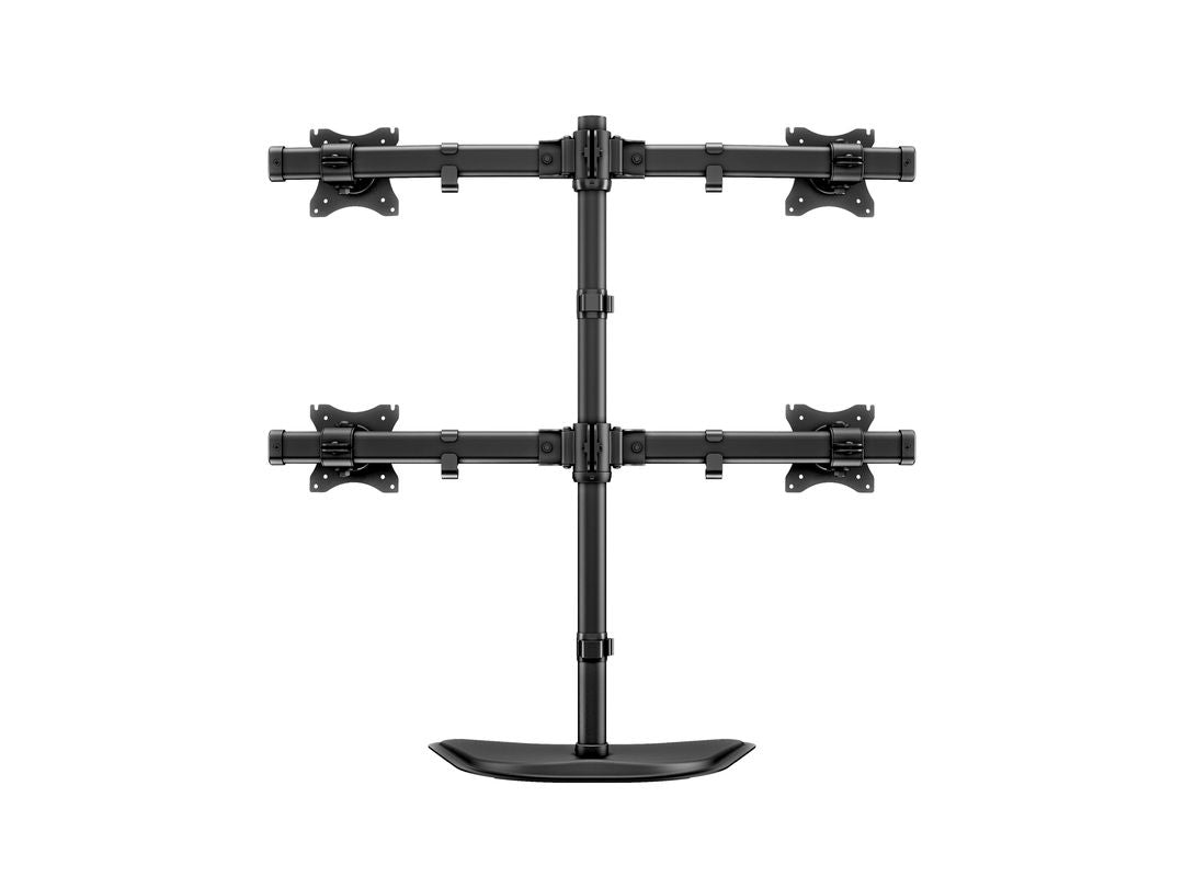 Multibrackets basic 3347 – Standfuss, 4 Monitore, bis 27", VESA 75 × 75 mm, 8 kg, drehbar, höhenverstellbar