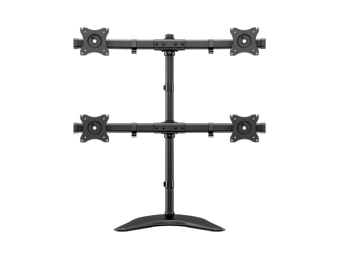 Multibrackets basic 3347 – Standfuss, 4 Monitore, bis 27", VESA 75 × 75 mm, 8 kg, drehbar, höhenverstellbar