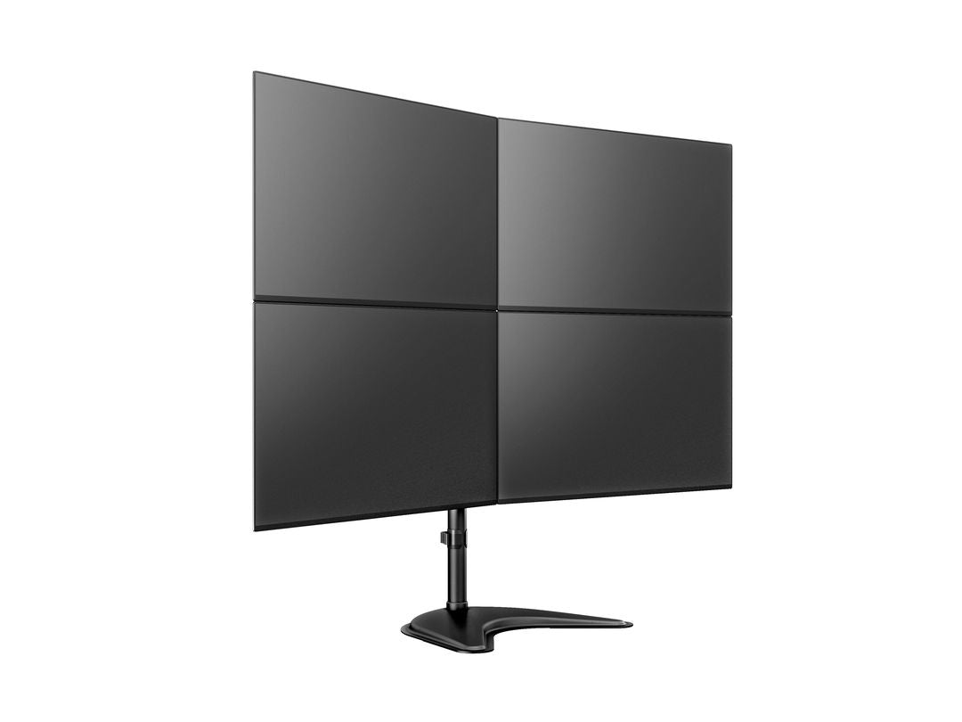 Multibrackets basic 3347 – Standfuss, 4 Monitore, bis 27", VESA 75 × 75 mm, 8 kg, drehbar, höhenverstellbar