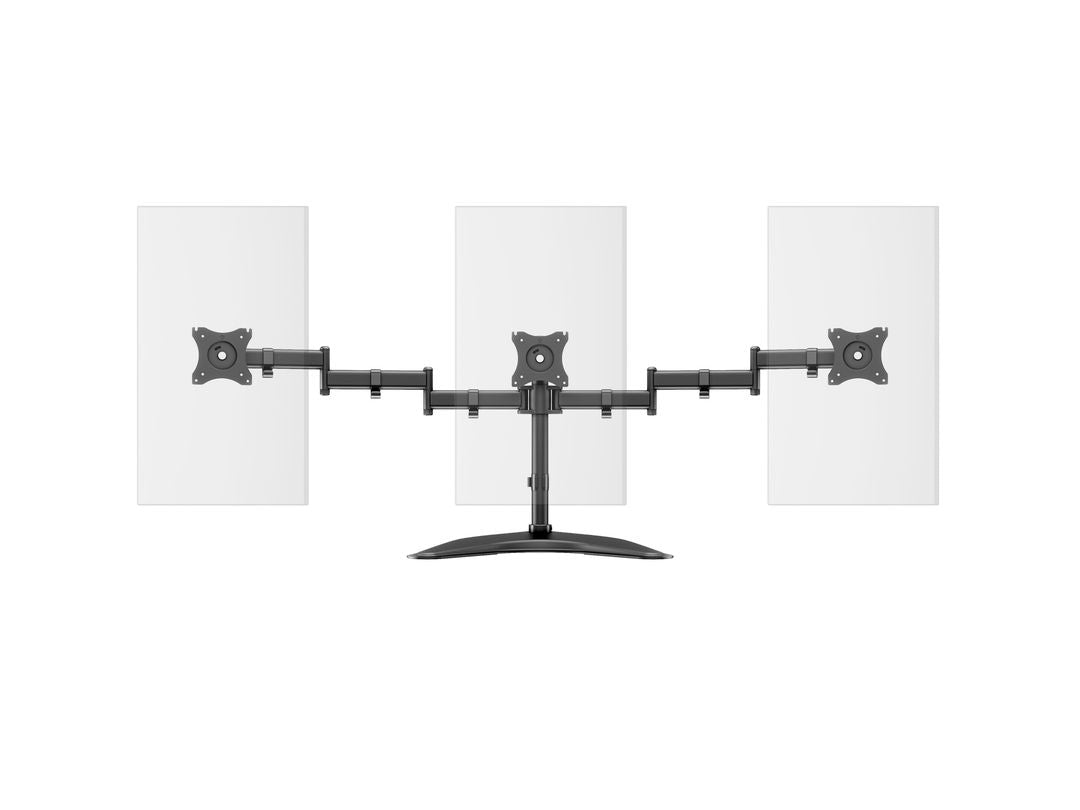 Multibrackets MB 3392 – Tischhalterung, 3-fach, Standfuss, bis 27", VESA 100 × 100 mm, 8 kg