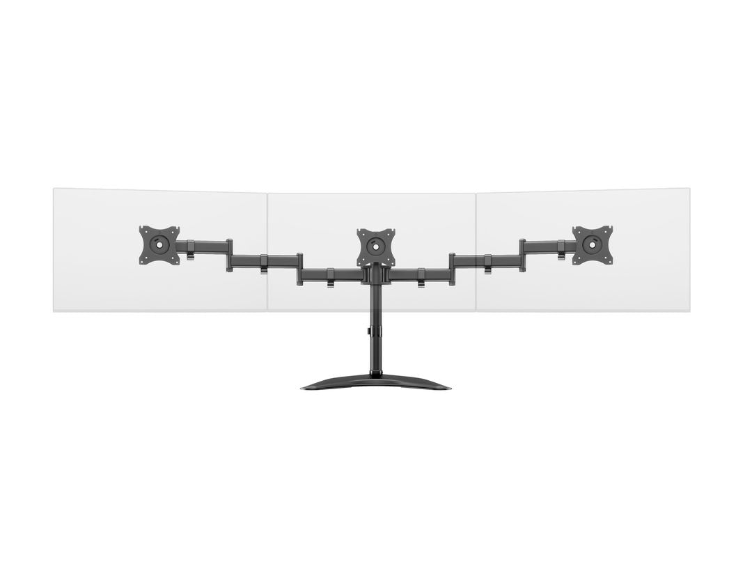 Multibrackets MB 3392 – Tischhalterung, 3-fach, Standfuss, bis 27", VESA 100 × 100 mm, 8 kg