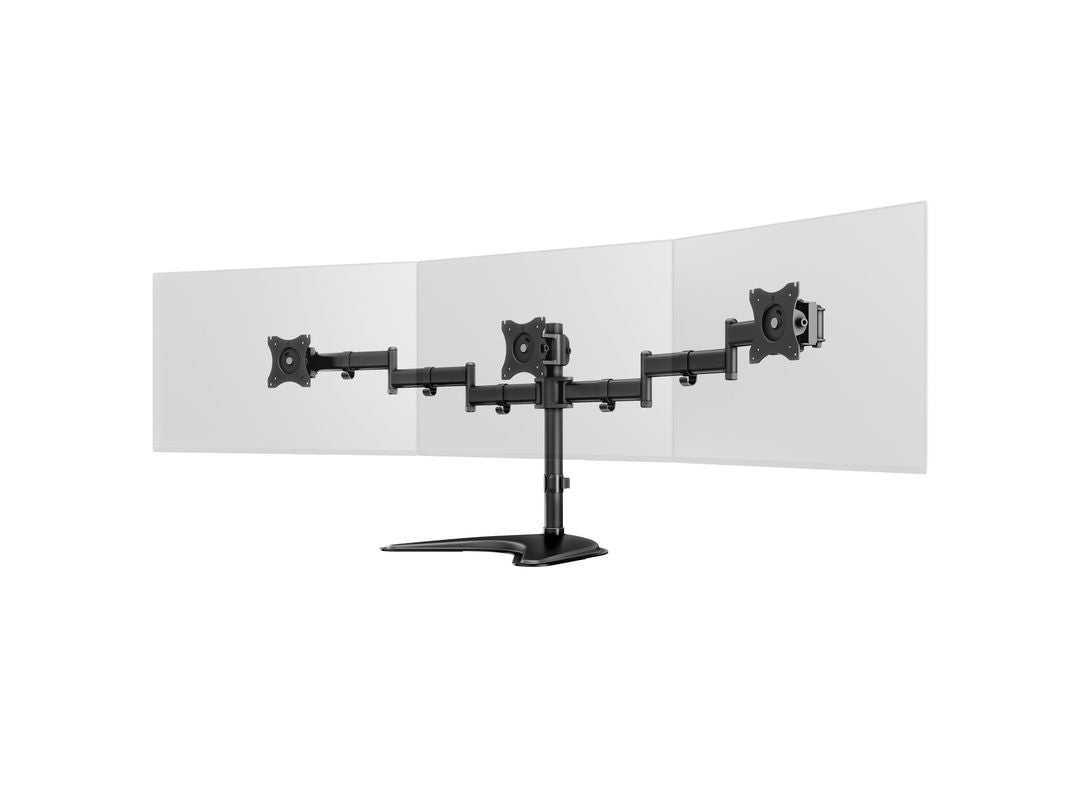 Multibrackets MB 3392 – Tischhalterung, 3-fach, Standfuss, bis 27", VESA 100 × 100 mm, 8 kg