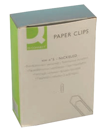 Q-CONNECT Büroklammern 43 mm – vernickelt, silber – 1'000 Stk.