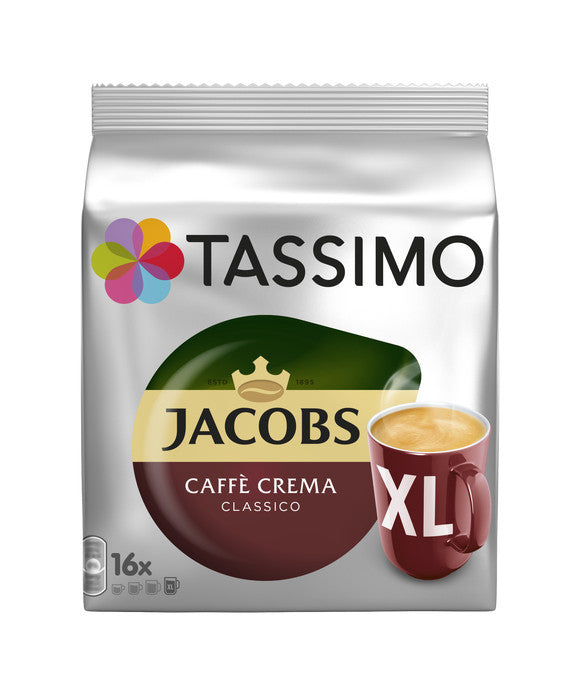 TASSIMO Jacobs Kaffeekapseln Caffè Crema XL – für Tassimo – Intensität 3 – 80 Kapseln