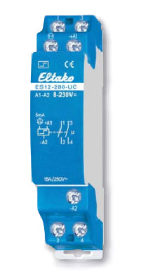 Eltako Relais mit Sockel – 250 V, 16 A, 2,0 kVA – Blau – ES12-200-UC