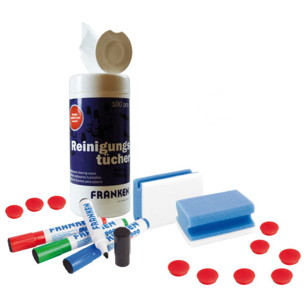 Franken Starter-Set für Magnettafel Z1955 – Set enthält Reinigungstuch, mehrfarbig