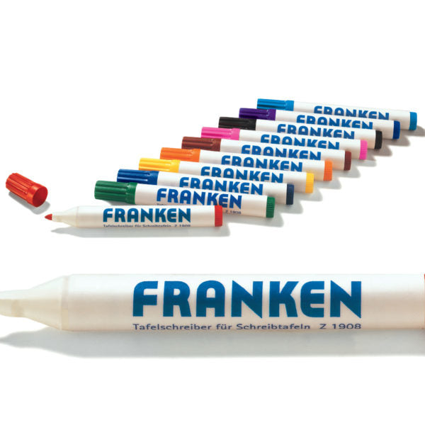 Franken Z1901 Whiteboard-Marker – 2–6 mm, sortiert, 10 Stk., nachfüllbar, geruchlos – für Whiteboards