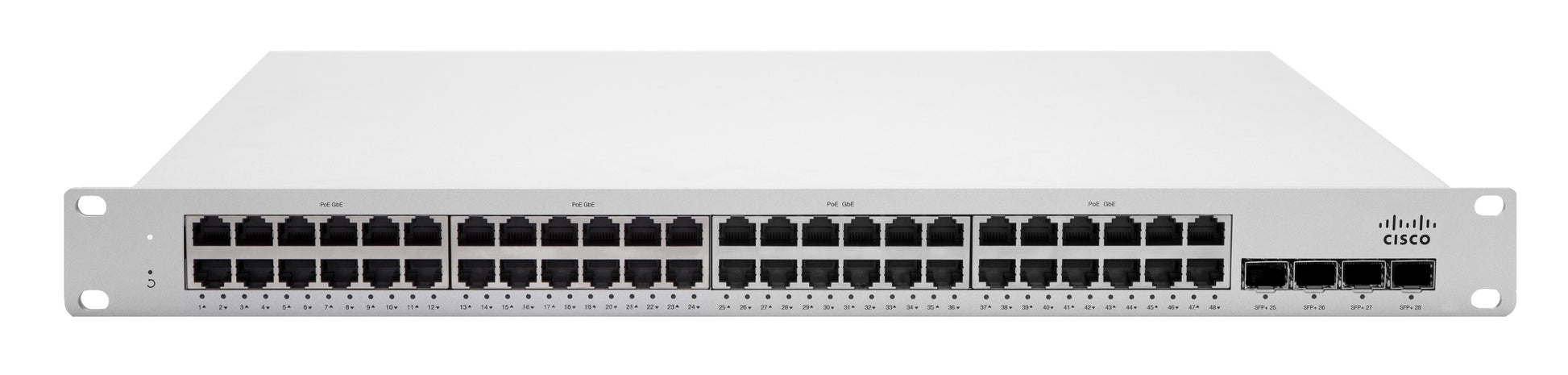 Cisco Meraki MS225-48LP – Managed Switch – 48×GbE, 4×SFP+, L2, PoE, 1U