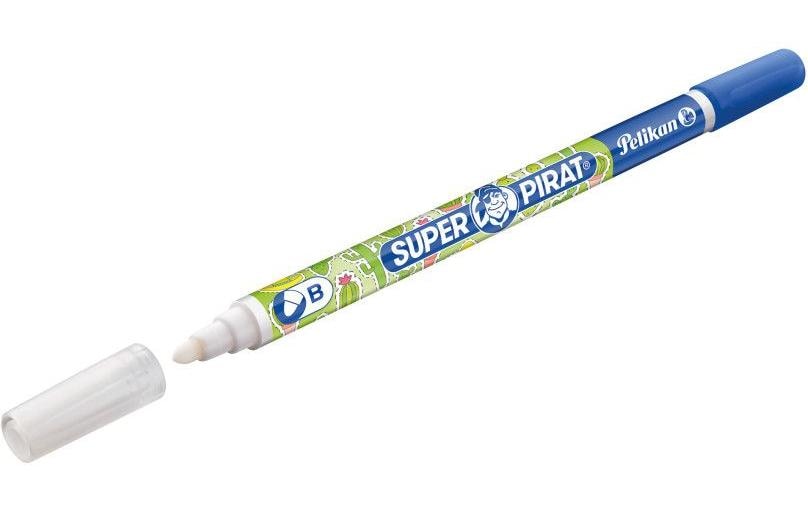 Pelikan Super Pirat Tintenlöscher – breit, blau, für Linkshänder, Packung, 50 Stk.