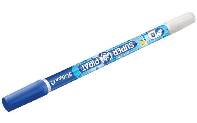 Pelikan Super Pirat Tintenlöscher – breit, blau, für Linkshänder, Packung, 50 Stk.