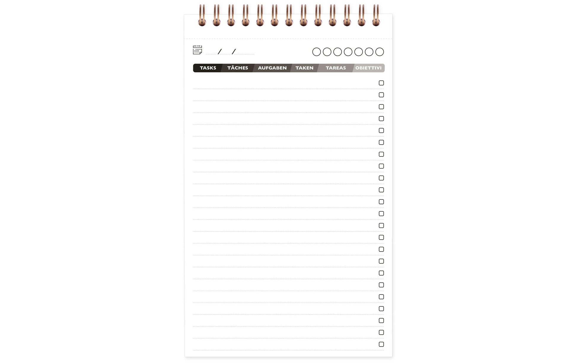 Clairefontaine AgeBag Task M Aufgabenheft – 12 × 20 cm, mehrsprachig, schwarz