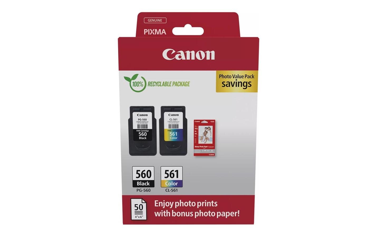Canon Tintenpatronen-Multipack PG-560/CL-561 – für Canon-Drucker