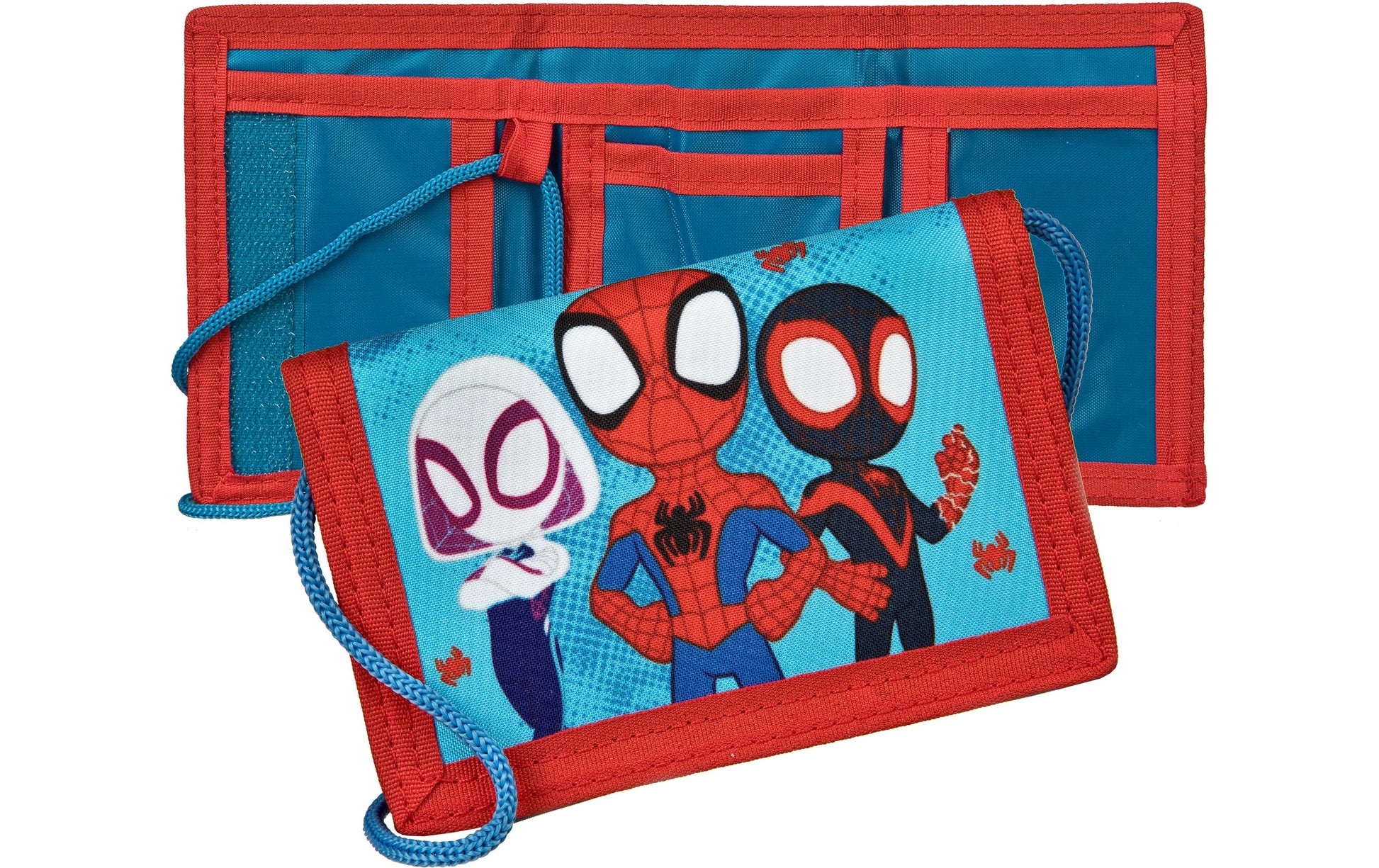 Undercover Portemonnaie – Klettverschluss, Münzfach – 13 × 9 × 2 cm – Mehrfarbig, Polyester – Spidey – 1 Stk