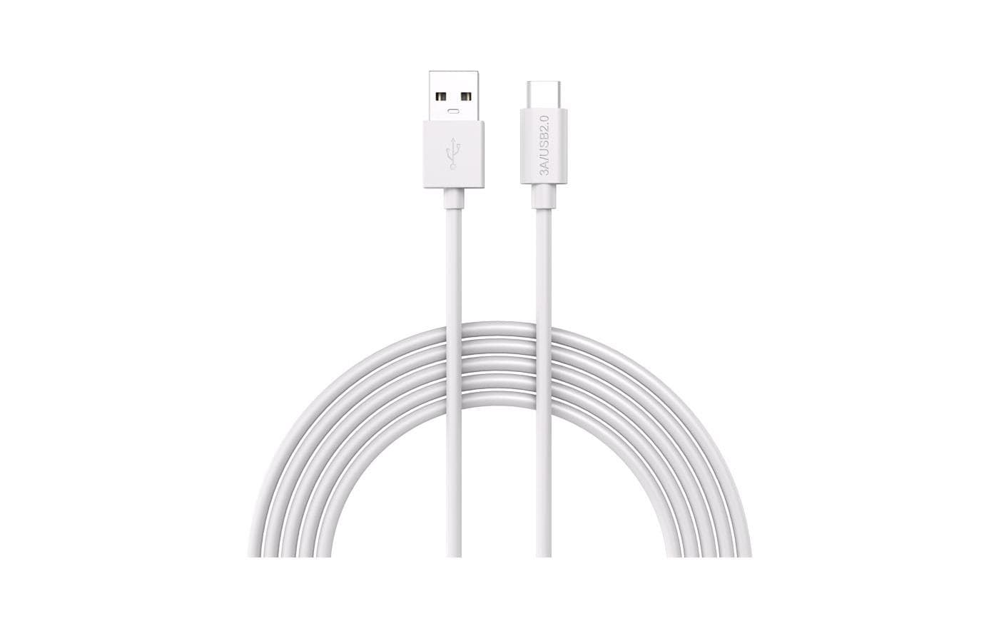 LMP USB-A auf USB-C Kabel – USB 2.0 (480 Mbit/s) – 2 m – PD 36 W – TPE – Weiss