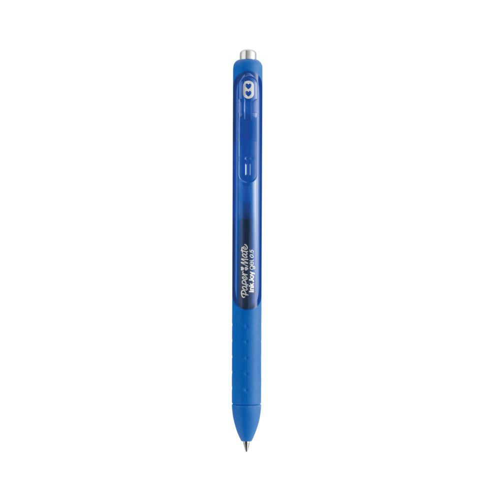 Papermate InkJoy Gelschreiber, Druckmechanik – Blau, Spitze 0,7 mm, schnelltrocknend, nachfüllbar, 12er-Set