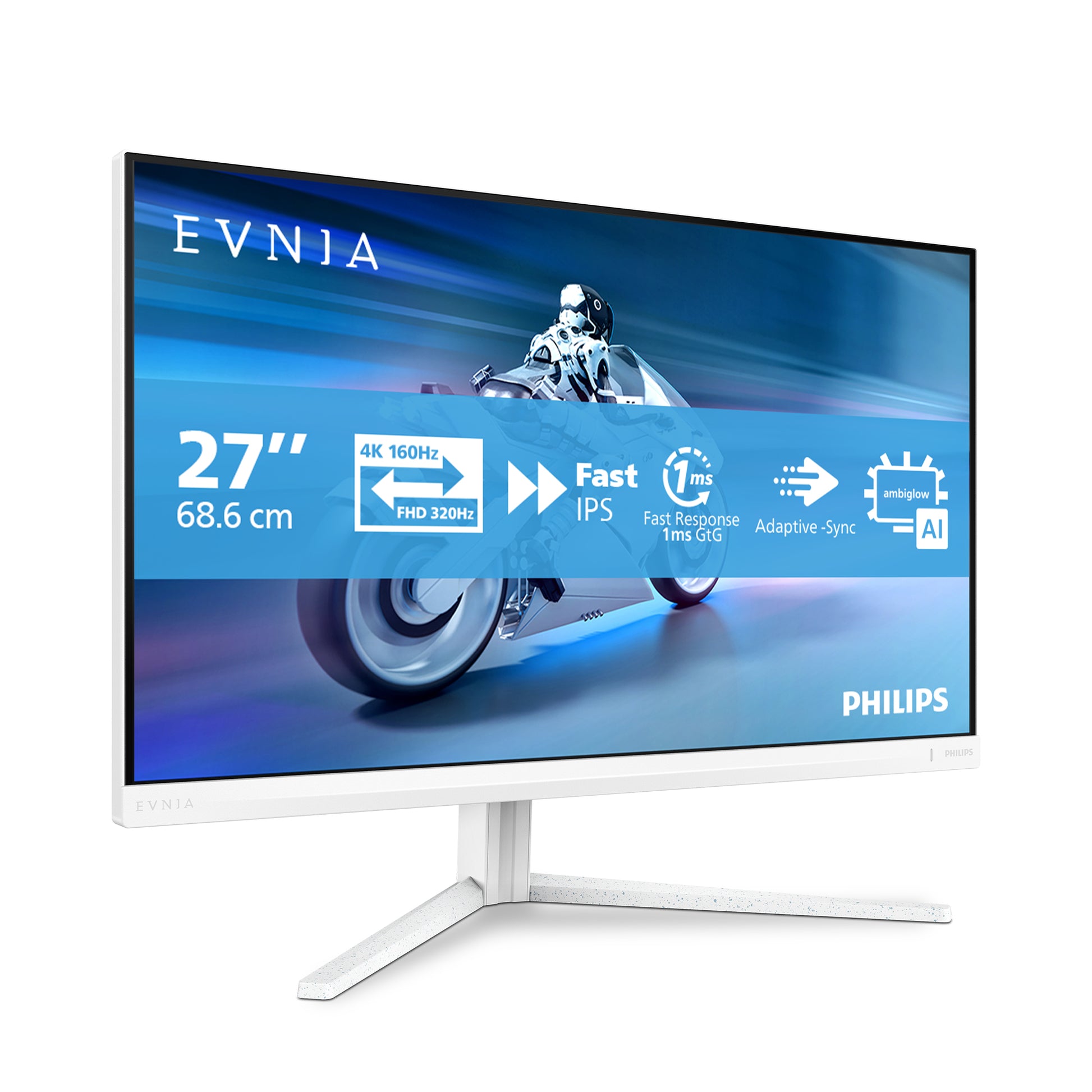 Philips 27M2N5901A/00 – Monitor, 27", 160 Hz, USB-C, 2× HDMI, DisplayPort, Lautsprecher, VESA 100 × 100, Weiss