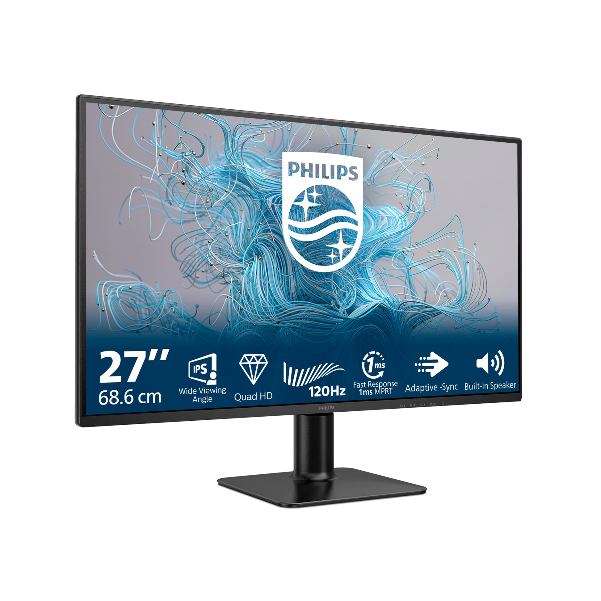 Philips 27E2N2500/00 – Monitor, 27", 2560 × 1440 (WQHD), IPS, 120 Hz, 300 cd/m², Adaptive Sync, Schwarz