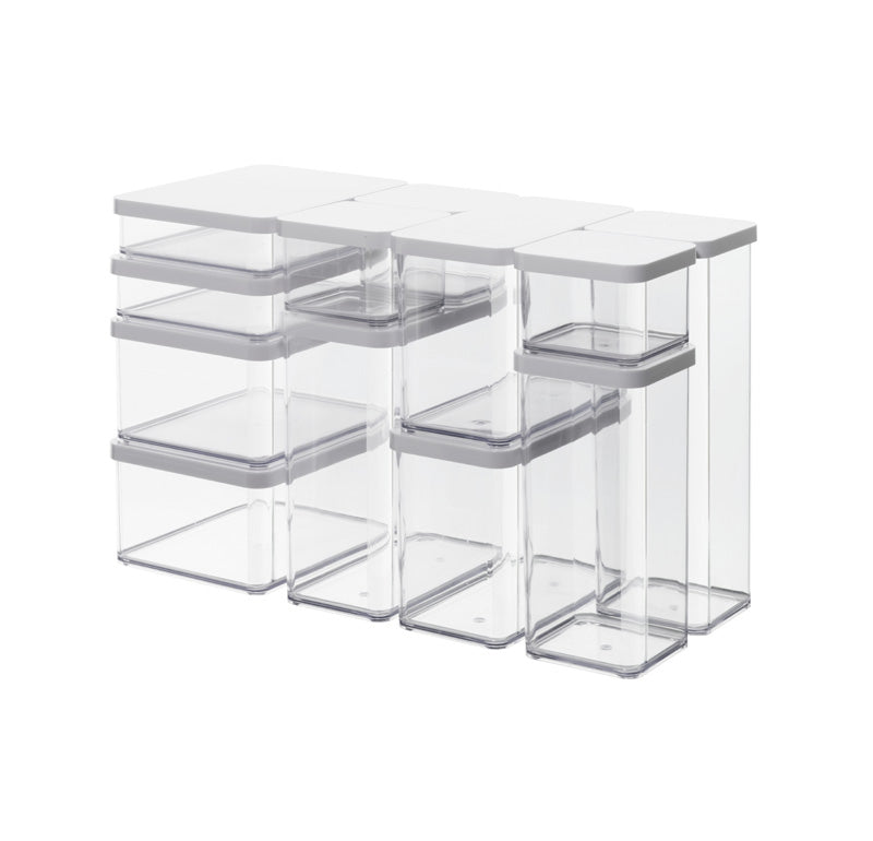 Rotho Vorratsdose Loft – 1 l – quadratisch – 10 × 14 × 10 cm – Kunststoff – transparent