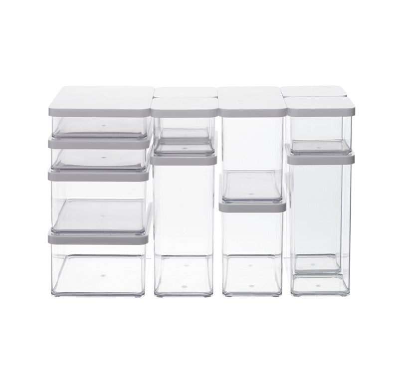 Rotho Vorratsdose Loft – 1 l – quadratisch – 10 × 14 × 10 cm – Kunststoff – transparent