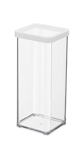 Rotho Vorratsdose Loft – 1,5 l – quadratisch – Kunststoff – transparent – 10 × 21,4 × 10 cm