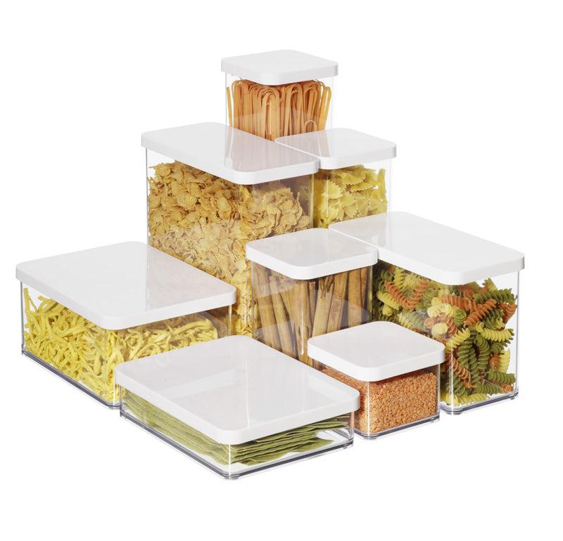 Rotho Vorratsdose Loft – 1 l – quadratisch – 10 × 14 × 10 cm – Kunststoff – transparent