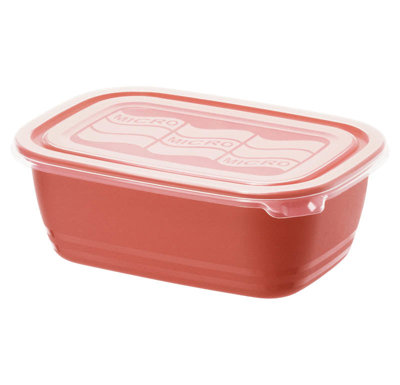 Rotho Eco Vorratsdose 1 l, 13,6 × 19,3 × 7,3 cm, Polypropylen (PP), rot