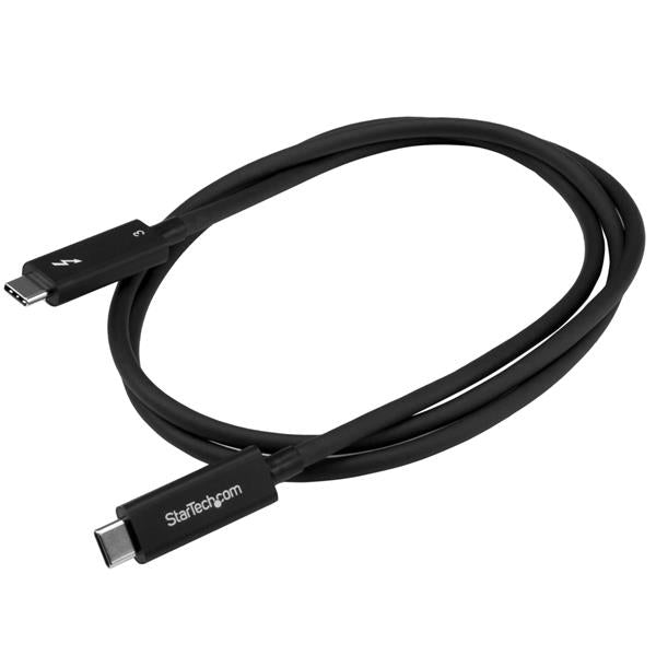 StarTech.com Thunderbolt 3 (USB-C) Kabel – 40 Gbit/s – 1 m – PVC-Mantel, Nickelkontakte – Schwarz