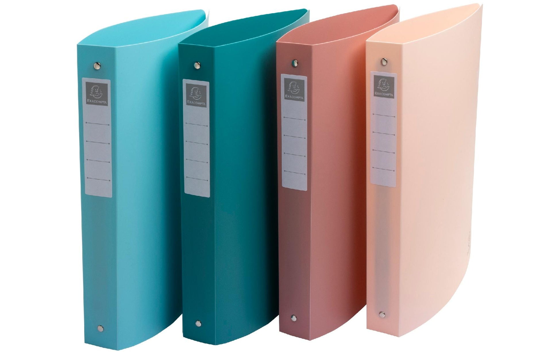 Exacompta Skandi Ringbuch – 2-Ring Ø 30 mm – für A4+ – Rückenbreite 4 cm – mehrfarbig – 4 Stk.