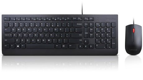 Lenovo Tastatur-Maus-Set – Membran, kabelgebunden (USB), AZERTY (FR) – Schwarz