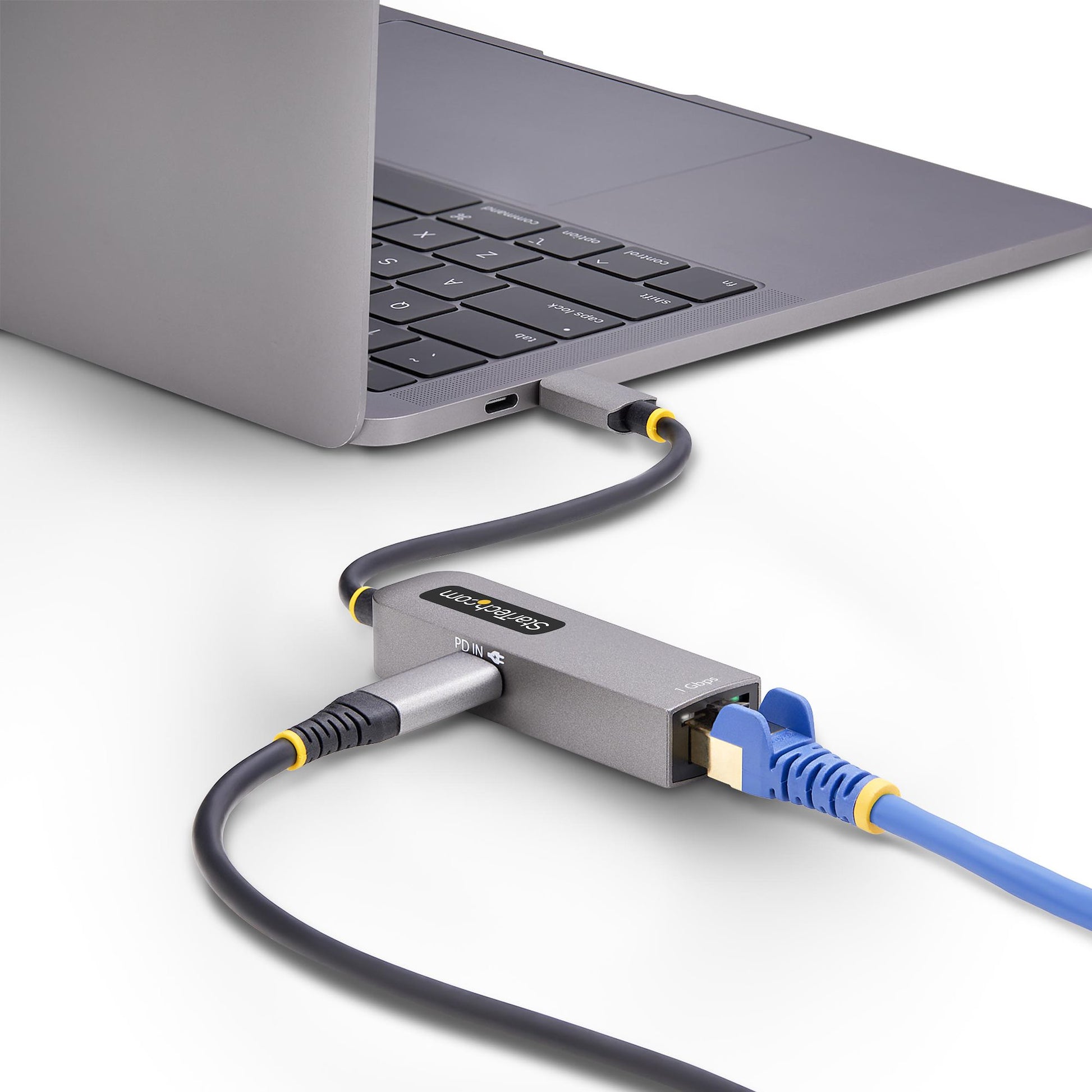 StarTech.com Netzwerkadapter USB-C zu RJ-45 – 1 Gbit/s, USB 3.2 Gen 1 (5 Gbit/s), 0,15 m – Grau