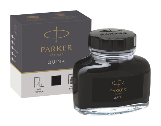 Parker Super Quink Tinte – Schwarz, geruchsarm, 57 ml