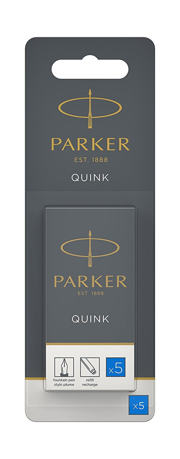 Parker Quink Füllhalter-Patrone – Blau, 5er-Pack