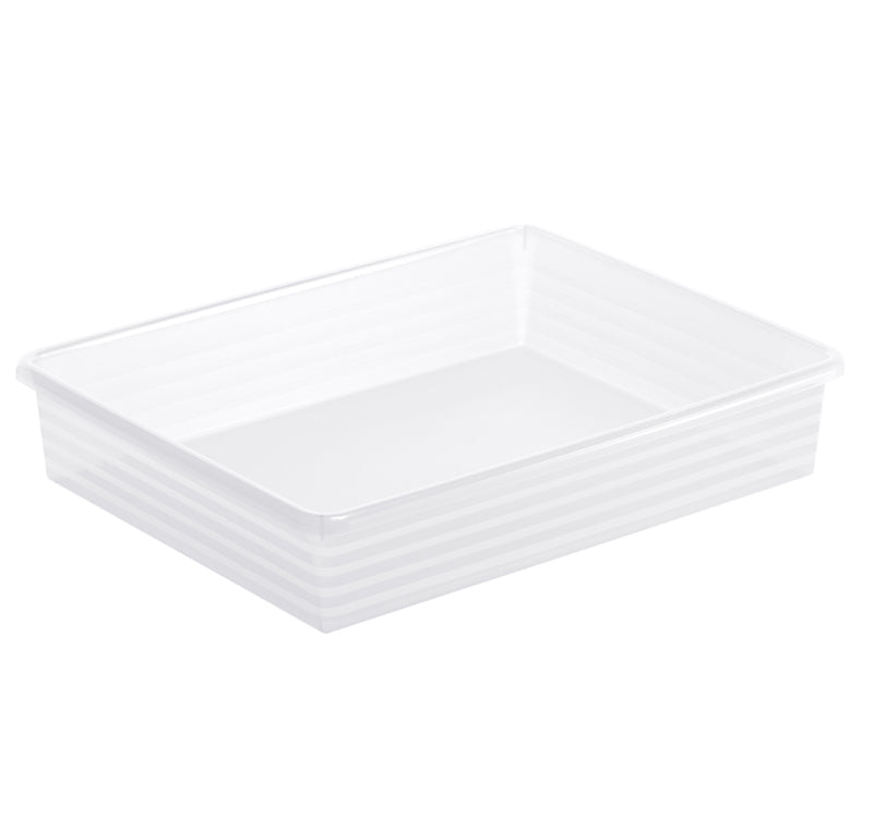 Rotho Linus Aufbewahrungsbox – für A4, transparent, Polypropylen (PP), B 270 × H 60 × T 345 mm
