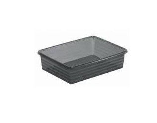 Rotho Linus Aufbewahrungsbox – für A5, stapelbar, anthrazit, Polypropylen (PP), B 195 × H 60 × T 225 mm