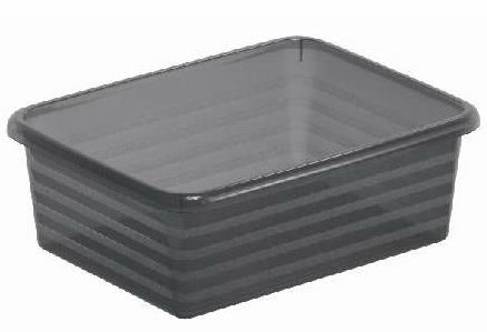 Rotho Formatkörbchen Linus – Kunststoff, Anthrazit – 1er-Pack