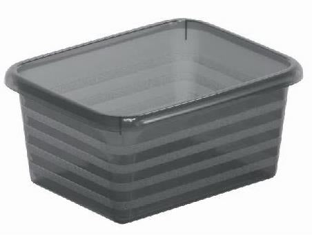 Rotho Formatkörbchen Linus – Kunststoff, Anthrazit, 11 × 6 × 14 cm
