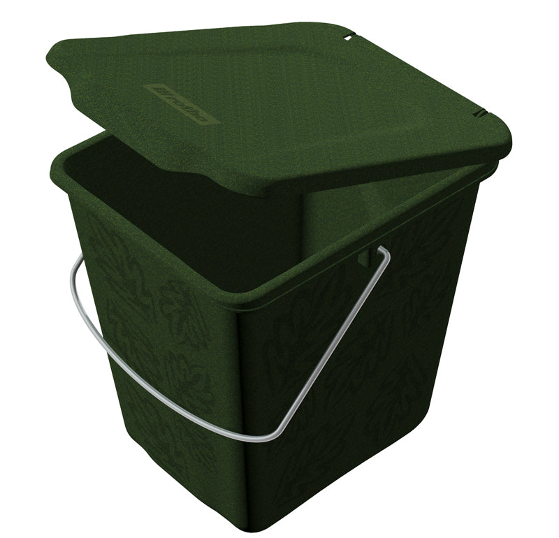 Rotho Komposteimer Greenline – 7 l – Kunststoff (PP), rechteckig – grün