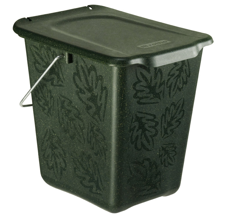 Rotho Komposteimer Greenline – 7 l – Kunststoff (PP), rechteckig – grün