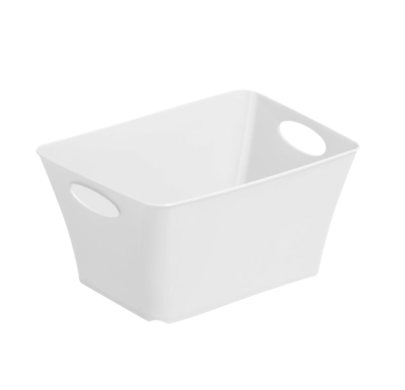 Rotho Aufbewahrungsbox Living – Kunststoff, Weiss, 13,4 × 9 × 18 cm