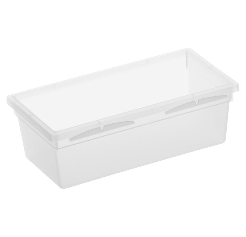 Rotho Ordnungssystem Basic – Kunststoff, transparent, 15 × 5 × 8 cm – 1er-Pack