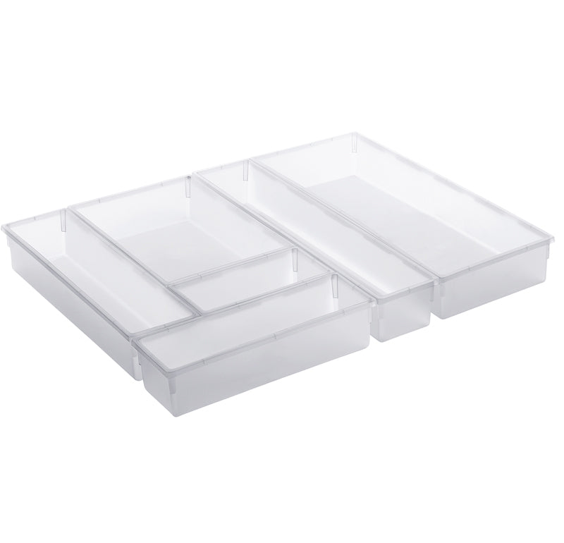 Rotho Ordnungssystem Basic – PP-Kunststoff, transparent, 8 × 5 × 8 cm – 1er-Pack