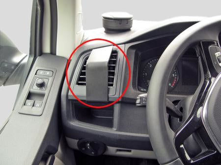 Brodit Auto-Halterung, Lüftungsmontage – für Volkswagen Caravelle, T6 Transporter/Pickup 2016–2017 – Schwarz