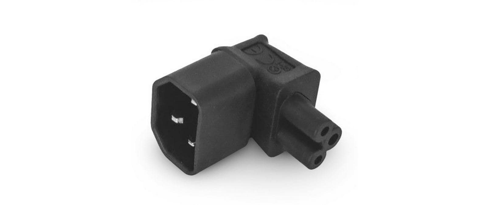 Alpha Elettronica Adapterkabel, C5–C14, abgewinkelt 90° – schwarz