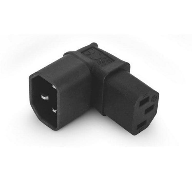 Alpha Elettronica Adapterkabel C13–C14, abgewinkelt 90° – schwarz