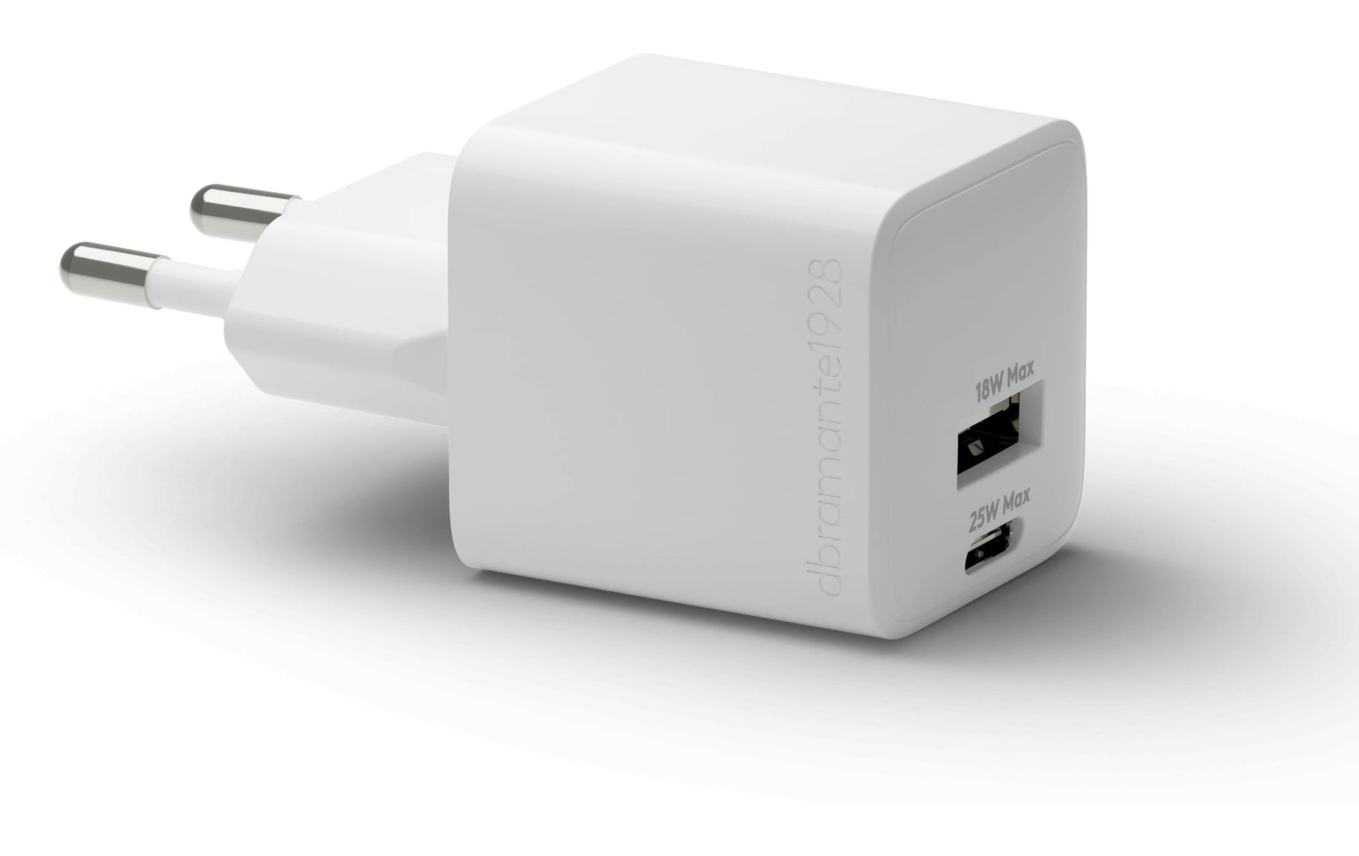 dbramante1928 USB-Wandladegerät 25 W – USB-C×1, USB-A×1 – PD – Weiss
