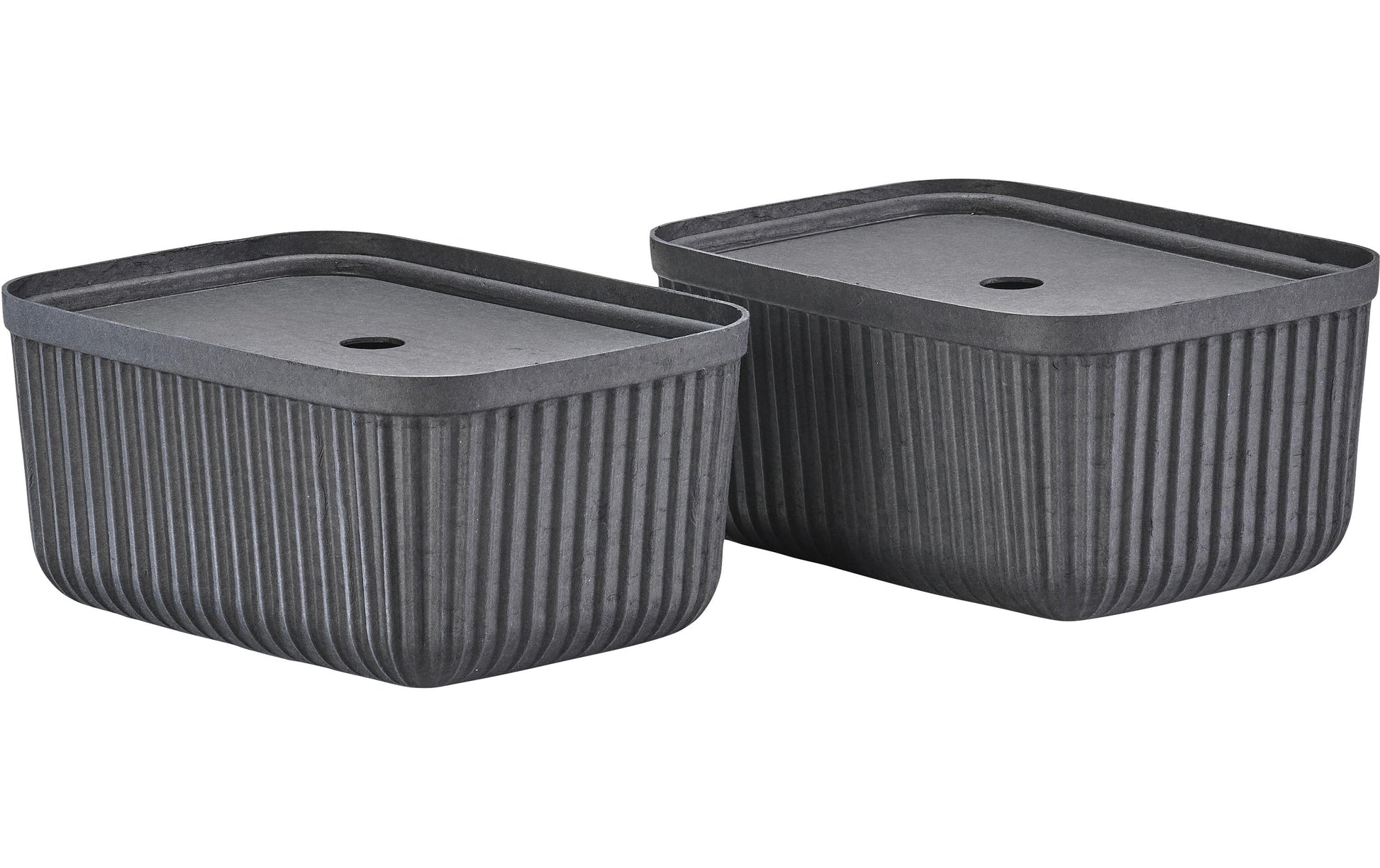 Zone Denmark Aufbewahrungsbox 7,7 l – Papier – Schwarz – 230 × 150 × 320 mm – 2 Stück