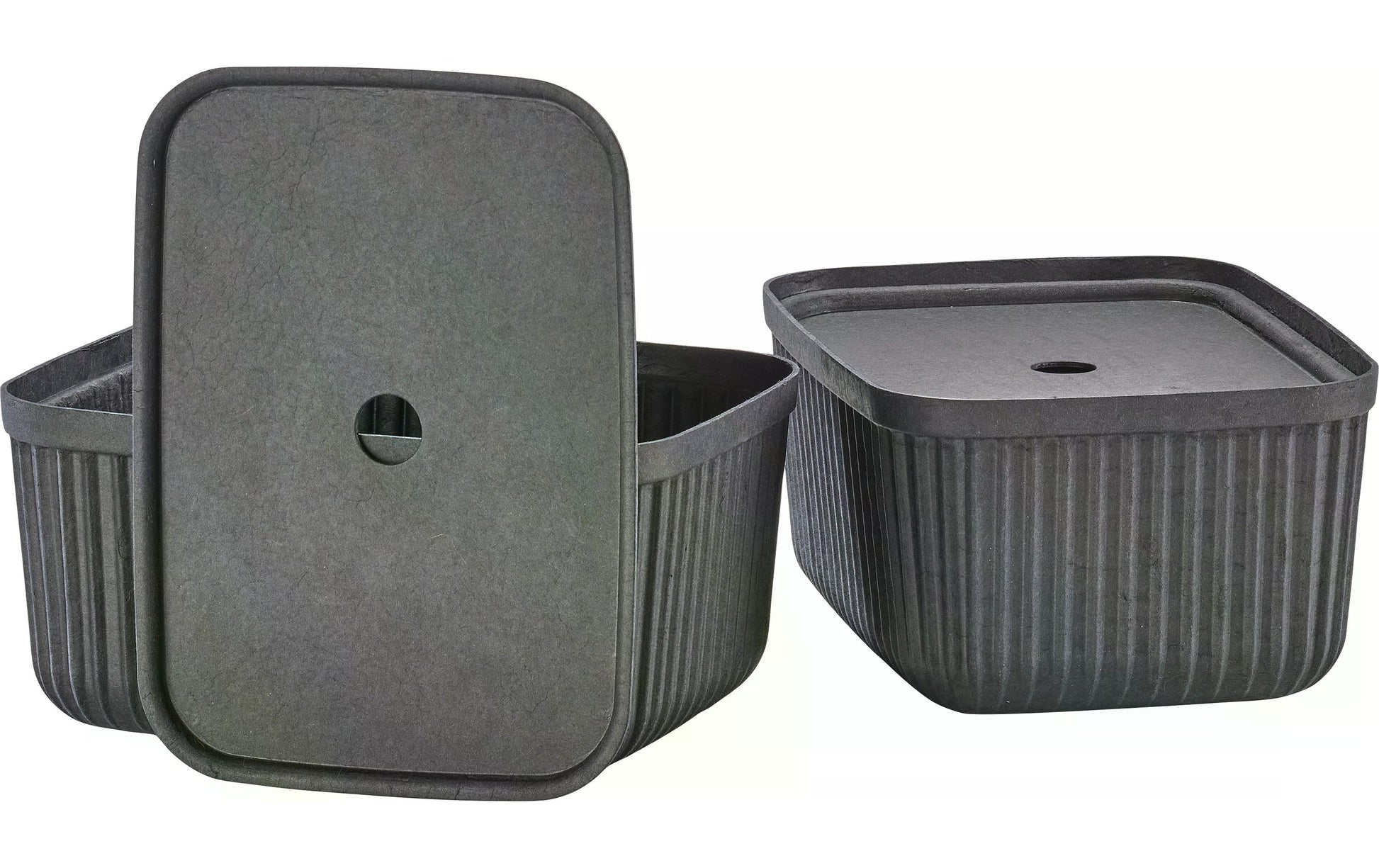 Zone Denmark Aufbewahrungsbox 7,7 l – Papier – Schwarz – 230 × 150 × 320 mm – 2 Stück