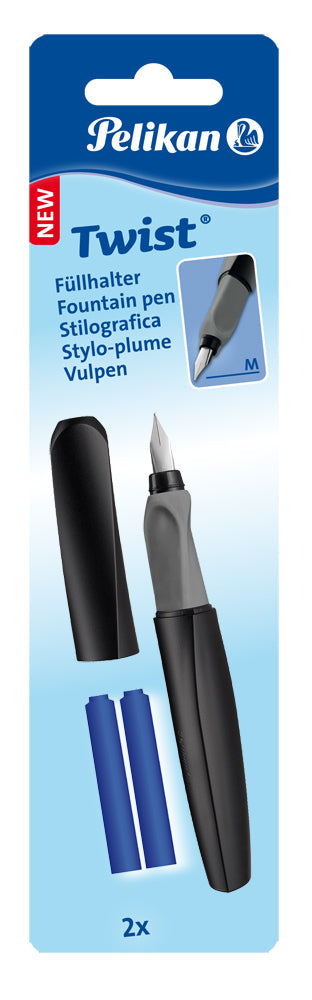 Pelikan Twist – Füllfederhalter – M – schwarz